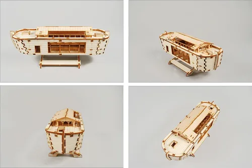 Miniatura 3 de YOUNGMODELER Kit de modelo de madera de escritorio Arca de Noé