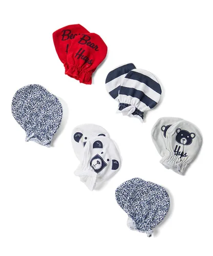 Manoplas de bebé (paquete de 6) de 0 a 6 meses, guantes de bebé recién nacidos, multicolor, 100% algodón, marca BornCare