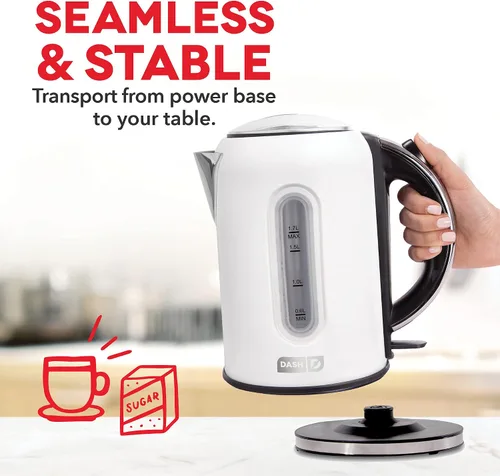 Miniatura 5 de Dash Rapid Kettle - Hervidor eléctrico de 1.7 L para agua hirviendo, hervir rápido de 1500 W, apagado automático, tapa de apertura suave, mango