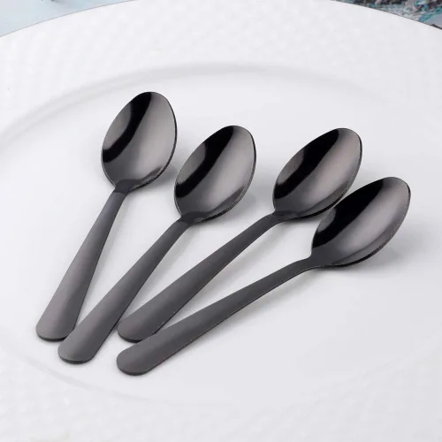 Miniatura 6 de Juego de 12 cucharas de café Demitasse de acero inoxidable, mini cuchara de 4.5 pulgadas, pequeñas cucharas de espresso para café, azúcar, postre