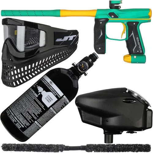 Miniatura 11 de Action Village Empire Axe 2.0 Super Kit de paquete de pistola de paintball Azul polvo/Negro polvo