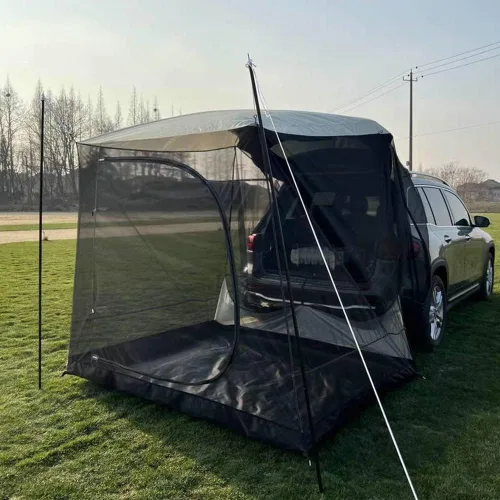 Miniatura 7 de Tienda de campaña versátil para automóvil, SUV, puerta trasera, tienda de campaña con mosquitera para acampar (15.9 x 7.9 x 6.4 pies)