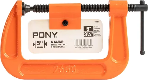 Miniatura 6 de Pony Jorgensen 2650 Abrazadera C de 5 pulgadas, naranja