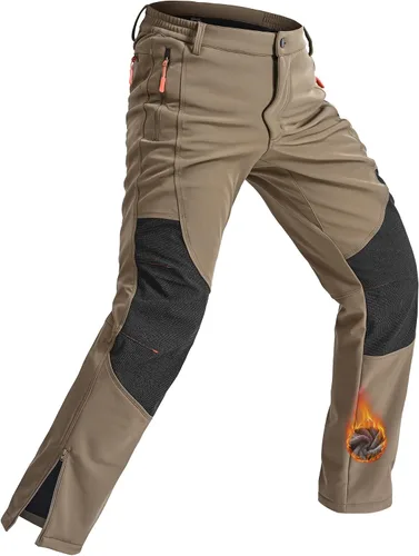Miniatura 9 de Rapoo - Pantalones de esquí de nieve, softshell impermeables, snowboard, senderismo de invierno, cargo, pantalones de esquí al aire libre, forro