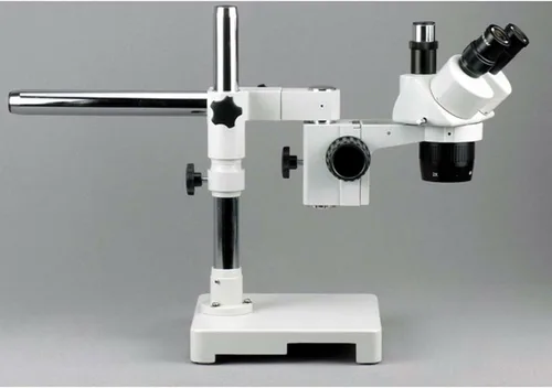 Miniatura 2 de AmScope Microscopio estéreo trinocular SW-3T24Y-FRL, oculares WH10x, aumento 20X/30X/40X/60X, objetivo 2X/4X, soporte de brazo único, luz de anillo