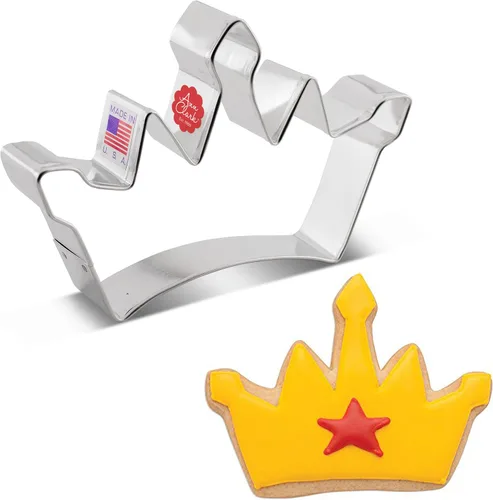 Cortador de galletas Princess Crown de 5 pulgadas, fabricado en Estados Unidos por Ann Clark