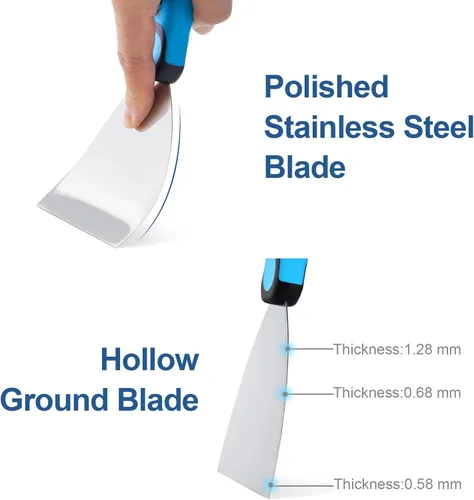 Miniatura 4 de KEZERS Kit de herramientas manuales para paneles de yeso, 7 piezas de 3, 4, 5, 6, 8 y 12 pulgadas, cuchillo de acero inoxidable para paneles de yeso