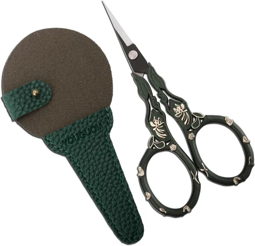 Miniatura 9 de YOUGUOM Tijeras de Detalle Pequeñas con Estuche, Tijeras Afiladas para Labores de Aguja para Costura Manualidades Crochet Punto de Cruz Estambre