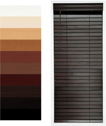 Miniatura 14 de TailorView Cortinas de ventana horizontales de madera personalizables sin cordón - Paletas de 2 pulgadas - Alabastro - Montaje interior o exterior.