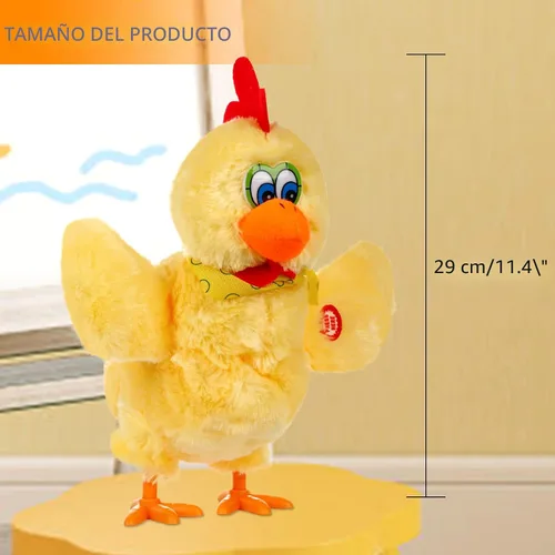 Miniatura 2 de SOMOYA Pollo Poner Huevo Juguetes Animal Juguete Eléctrico Peluche Loco Juguete Bailando con Sonido Música Juguetes de Pascua Amarillo
