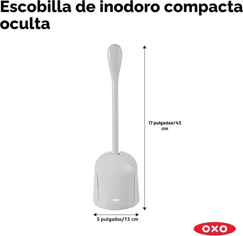 Miniatura 6 de OXO Good Grips - Escobilla de inodoro compacta y recipiente, color gris