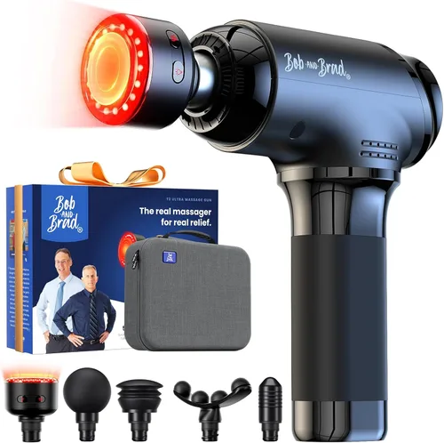 Miniatura 12 de BOB AND BRAD Pistola de masaje T2 Pro con calor y frío, pistola masajeadora de percusión de tejido profundo para aliviar el dolor, masajeador Negro