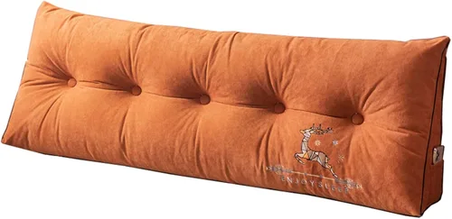 Miniatura 11 de YSUEFIJO Almohada triangular de lectura para reposo en cama, cojín grande para cabecero, respaldo, almohada de cuña, cojín de apoyo