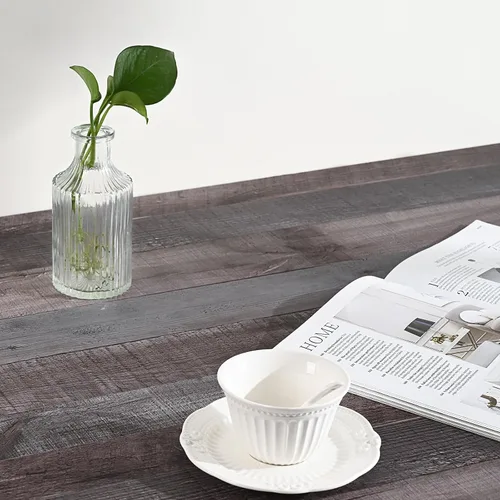 Miniatura 7 de WENMER Papel tapiz de veta de madera rústica marrón gris, 17.71 x 394 pies, despegar y pegar, autoadhesivo, impermeable, fácil de instalar