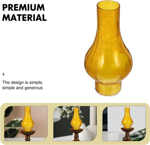 Miniatura 4 de Angoily Pantalla de lámpara de aceite, pantalla de vidrio de queroseno, reemplazo de lámpara de aceite de vidrio transparente alto, cubiertas