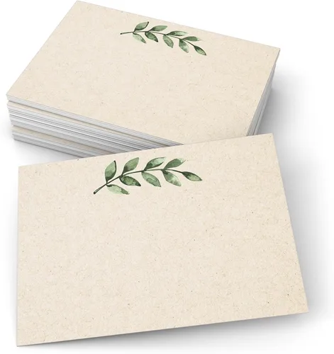 Miniatura 10 de 321Done Tarjetas de Notas en Blanco con Diseño de Follaje Verde, 4 x 6 pulgadas Blancas, 50 Tarjetas - Fabricadas en los Estados Unidos, Cartulina