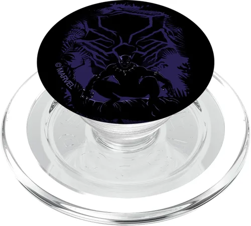 Miniatura 8 de Marvel Black Panther King T'Challa Forest Mask PopSockets PopGrip: agarre intercambiable para teléfonos y tabletas