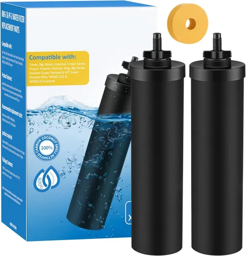 Filtro de agua de repuesto compatible con Berkey, filtros BB9-2 y filtros de fluoruro PF-2 compatibles con Berkey Big, Light, Imperial, Travel,