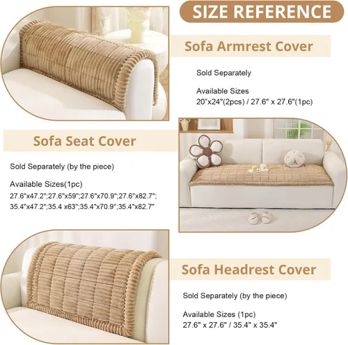 Miniatura 3 de OstepDecor Funda de sofá para perros, funda de sofá antideslizante lavable para mascotas, funda de sofá suave para sofá, sofá biplaza y seccional