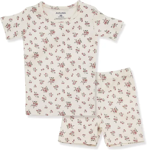 Miniatura 75 de AVAUMA Conjunto de pijama de algodón para bebés y niñas de 6 meses a 7 años