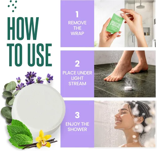 Miniatura 7 de Cleverfy - Vaporizadores de aromaterapia para la ducha, paquete variado de 6 bombas de baño para la ducha con aceites esenciales Vaporizador