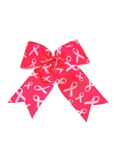 Pinzas para el cabello con cinta de concientización rosa para el cáncer de mama, lazo rosa BCA02 (C1)