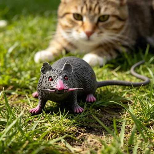 Miniatura 6 de Rata falsa ratones de goma grandes, ratas de plástico realistas, accesorios de Halloween, imitación aterradora para bromas, regalos prácticos