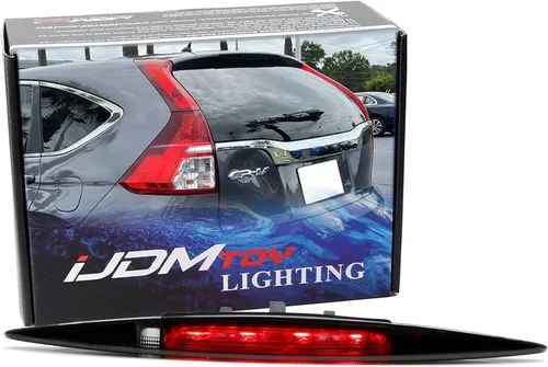Miniatura 9 de iJDMTOY Lente blanca/clara completa LED de montaje alto Tercer freno/montaje de luz de parada compatible con Honda CR-V 2012-2016