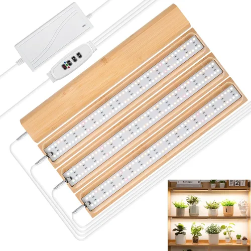 Miniatura 9 de FOXGARDEN Luz de cultivo para plantas de interior de espectro completo, tira de luz de bambú para cultivo en interiores, lámpara de cultivo de 288