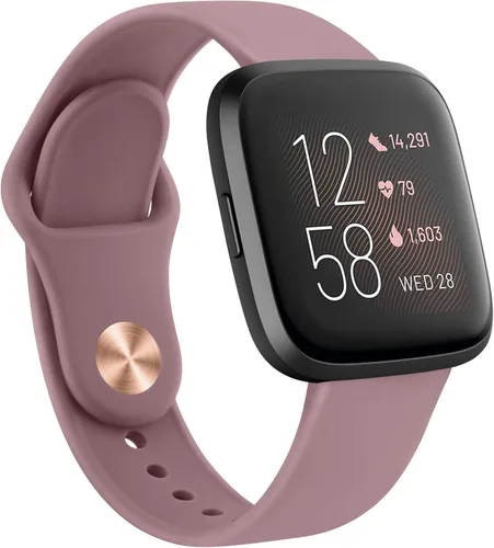 Miniatura 15 de AK Bandas de silicona compatibles con Fitbit Versa 2 / Versa / Lite / SE para mujeres y hombres, correas clásicas suaves de repuesto para reloj