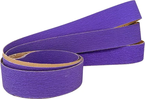 Miniatura 3 de Cinturones de lijado de cerámica púrpura de alto rendimiento de 2 x 72 para molienda de metal, ideal para fabricantes de cuchillos