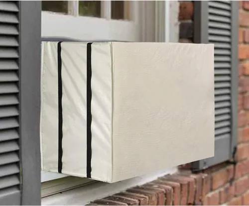 Miniatura 7 de Homydom Cubierta de aire acondicionado para ventana S 21 pulgadas de ancho x 16 pulgadas de profundidad x 15 pulgadas de alto, impermeable, beige
