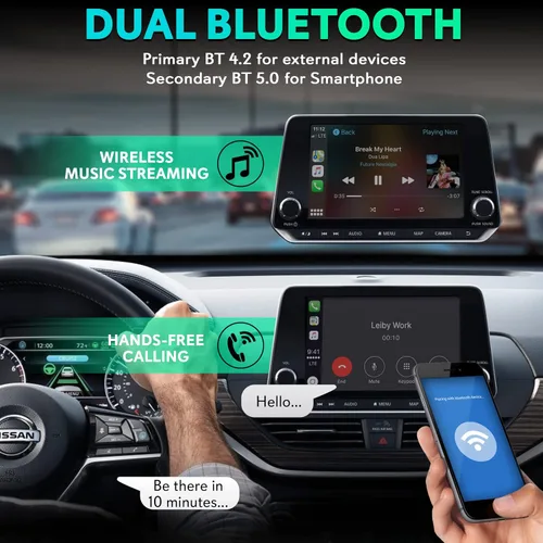 Miniatura 5 de Pyle Caja inalámbrica Carplay iA, 4GB RAM 64GB ROM, 2.4GHz, 5GHz Dual Band WiFi BT Octa Core 64Bits D, 4K Full HD, H.265, USB3.0 Android Box