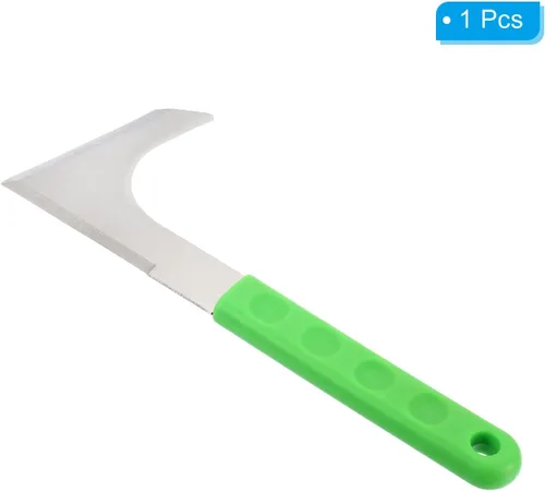 Miniatura 3 de PATIKIL Cuchillo de deshierbe de acero inoxidable en forma de L, herramienta de deshierbe para hendiduras, cortador de hierba, cuchillo