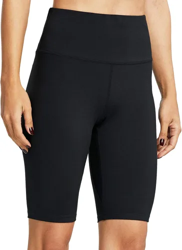 ZUTY Pantalones cortos de ciclista de 10"5" para mujer, cintura alta, con 2 bolsillos ocultos, para entrenamiento, atletismo, correr, yoga