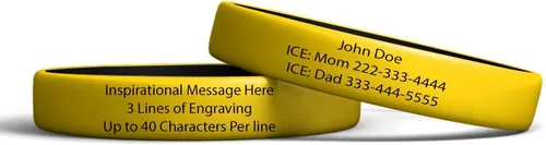 Miniatura 4 de Pulsera de identificación de alerta resistente al agua, personalizada, para hombres, mujeres y niños