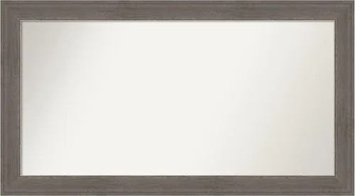 Miniatura 251 de Amanti Art Espejo de pared personalizado no biselado (24.5 x 24.5 pulgadas), marco gris marrón alta, varios tamaños personalizados, espejo de baño