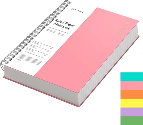 Miniatura 16 de EMSHOI Cuaderno de espiral A4 con rayas universitarias, 11.2" X 8.27", 300 páginas/150 hojas, páginas perforadas fáciles de rasgar, papel grueso