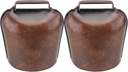 2pcs Vaca Caballo Oveja Pastoreo Cobre Campanas Ganado Granja Animal Cobre Fuerte Bronce Campanas L
