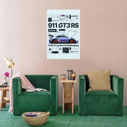 Miniatura 5 de Póster de Supercar 911 GT3RS - Póster de carreras para pared, lienzo vintage, arte de pared, pósteres de pintura en lienzo para regalo