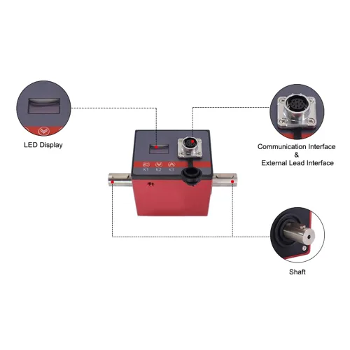 Miniatura 5 de Sensor de par rotativo digital ATO, sensores de par dinámicos de 100 Nm con pantalla LCD, para medición de velocidad del motor, señal de salida