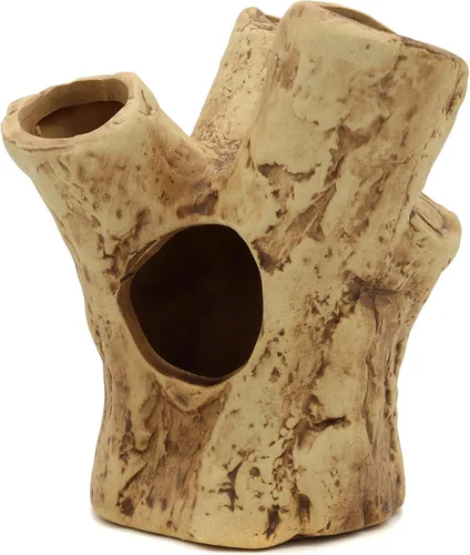 Miniatura 6 de ALEGI Agujero de tocón de árbol de acuario para juguetes de peces betta, piedra cíclida de piedra de piedra Betta Fish Accesorios de 10, 20 galones