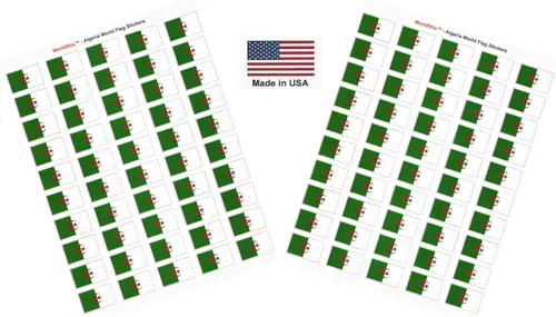 Miniatura 313 de 100 calcomanías de la bandera de Alaska; 1.5" x 1" hechas en Estados Unidos, calcomanías autoadhesivas de la bandera del estado para álbumes
