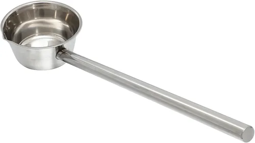 Miniatura 9 de ERINGOGO Cucharón de mango largo, cuchara grande de acero inoxidable de 17 onzas con borde de vertido, cuchara de servir salsa de comedor, cuchara