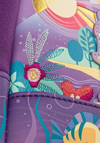 Miniatura 3 de Loungefly Disney Little Mermaid Ariel Castle - Bolso de hombro con correa doble para mujer, Multi, Moderno