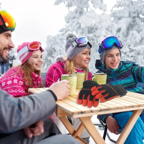 Miniatura 7 de 4 pares de guantes de nieve para niños, guantes de esquí de invierno, impermeables, cálidos, resistentes al viento, guantes de nieve para niños