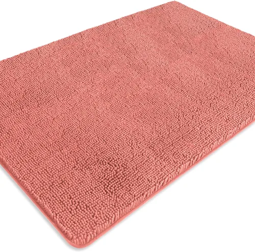 Miniatura 490 de Alfombra de baño pequeña de 12 x 18 pulgadas, lavable y absorbente, antideslizante, alfombra de baño de felpilla gruesa y suave para baño, ducha
