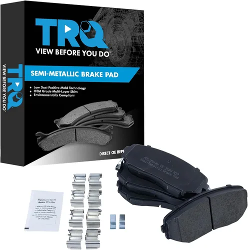 Miniatura 122 de TRQ Pastillas de freno delanteras semi metálicas compatibles con Ford Expedition 2018-2021 F-150 2018-2020 Lincoln Navigator 2018-2022