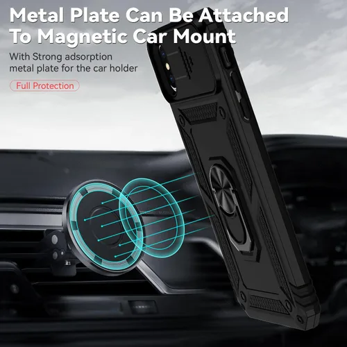 Miniatura 3 de M MAIKEZI Funda para iPhone X/iPhone Xs con cubierta para lente de cámara, protector de pantalla HD, protección contra caídas de grado militar