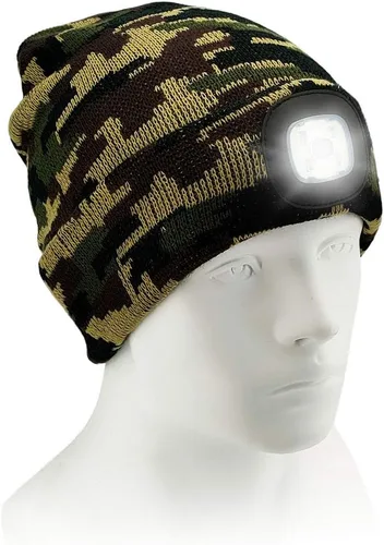 Miniatura 33 de CENSGO Gorro unisex con luz LED recargable por USB, regalos para papá, padre, hombres, marido, cálido gorro de punto